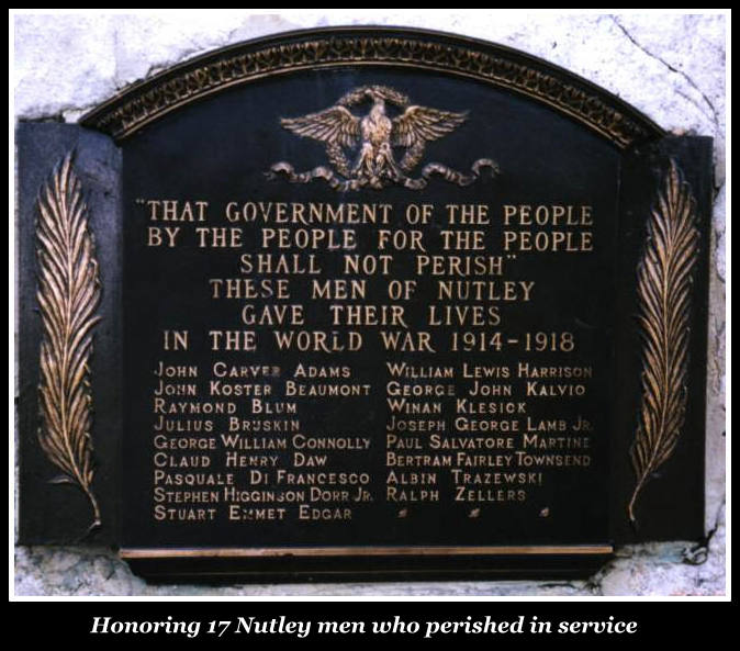 Nutley NJ - WW1 Memorial to town's fallen servicemen